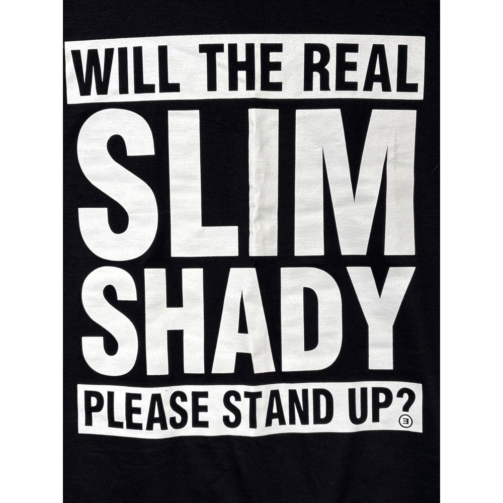 Eminem Slim Shady Graphic T-Shirt Mens L Black White Rap tee Marshall Mathers - Picture 4 of 4